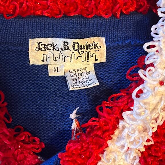 Jack B. Quick Vintage Women's Christmas Button Up Sweater.  Size XL - Picture 3 of 7